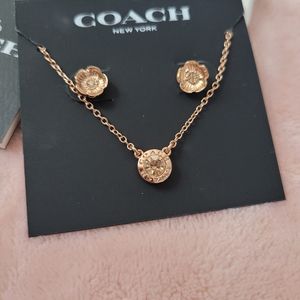 Coach earrings and necklace set
